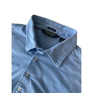 Ralph Lauren Men Golf Polo Short Sleeve Blue L 92% Cotton 8% Elastane